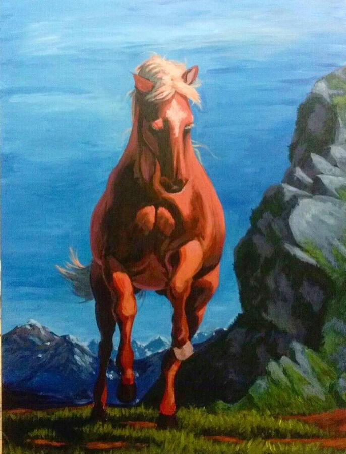 “Mustang” Acrylic paint on canvas